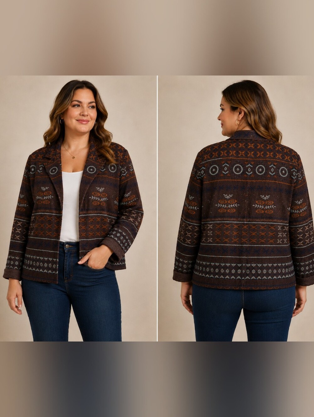 Fabulous embroidered & beaded jacket by Coldwater Creek Sz 18W Bead Embroidery